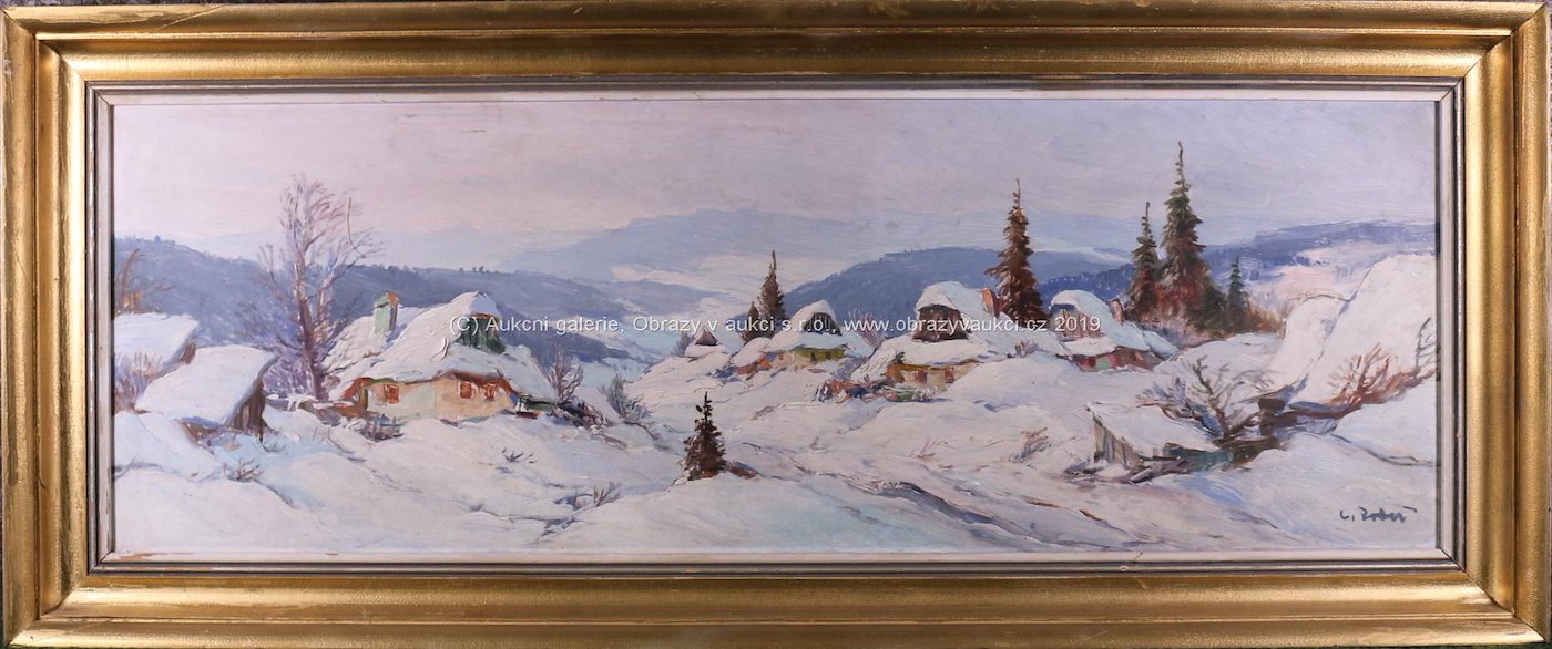 Ludvík Dobeš - Vesnice v zimě