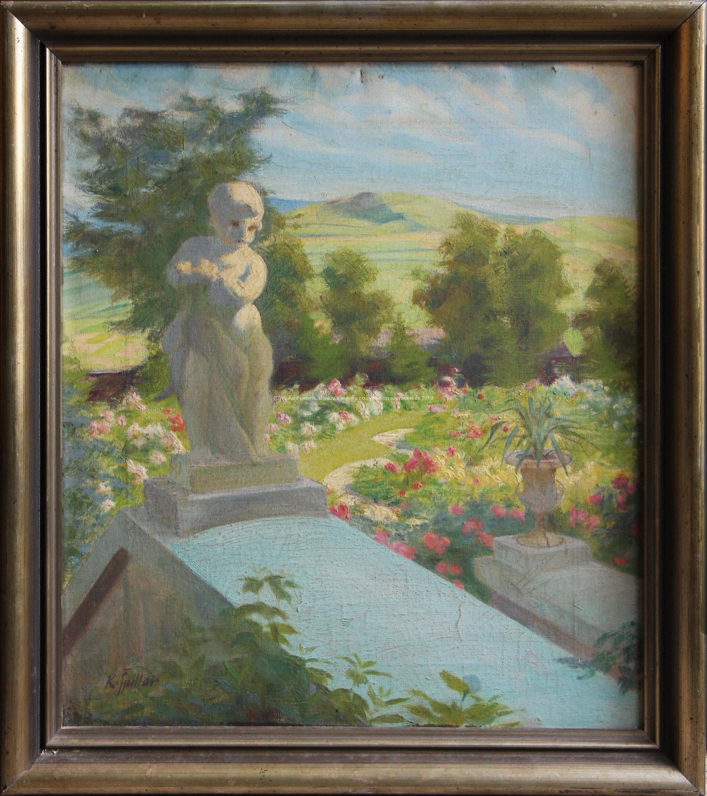 Karel Špillar - Socha v rozkvetlé zahradě