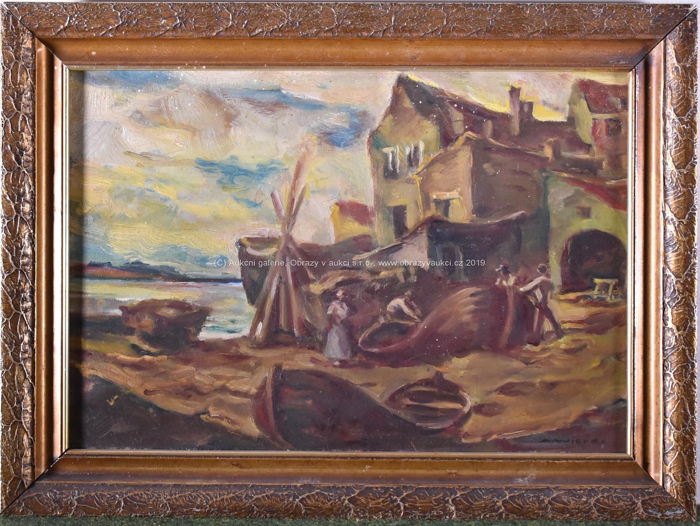 Alois Wierer - Rybáři v přístavu