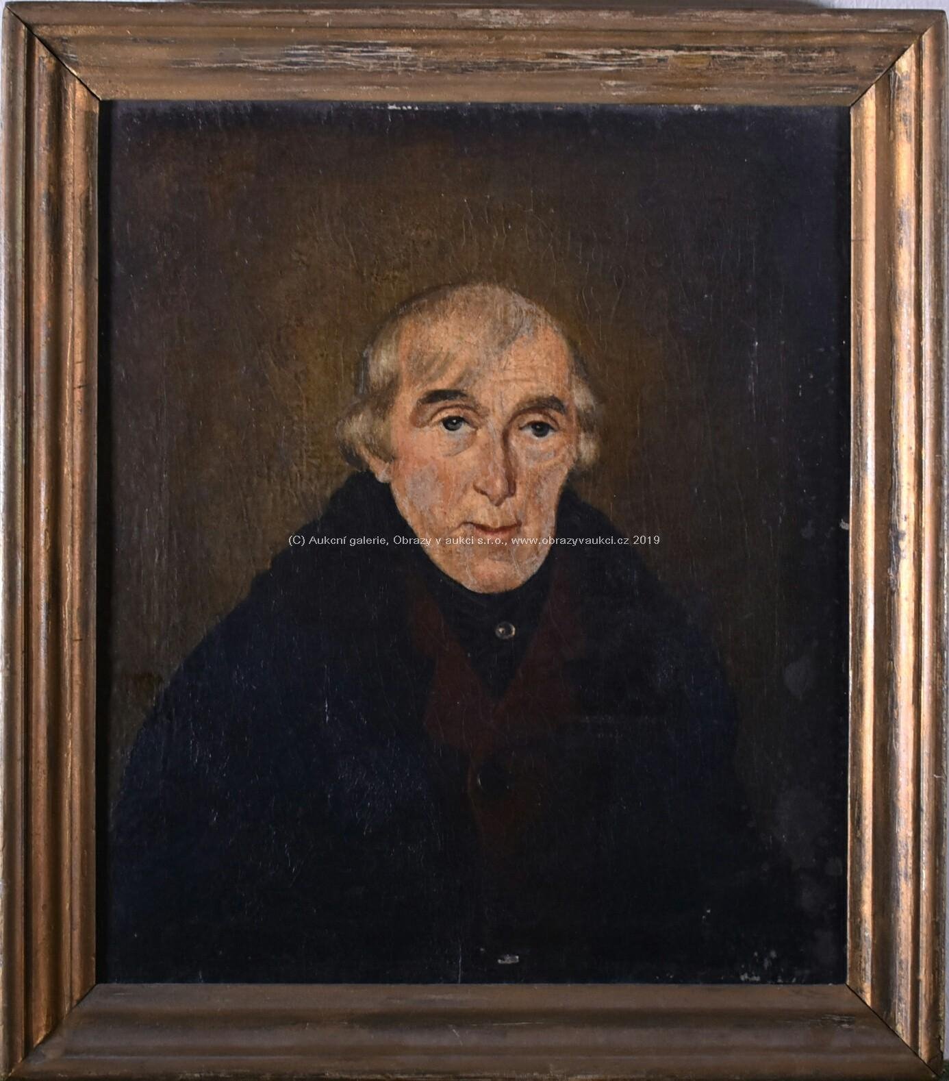 evropský malíř kolem roku 1850 - Portrét měšťana