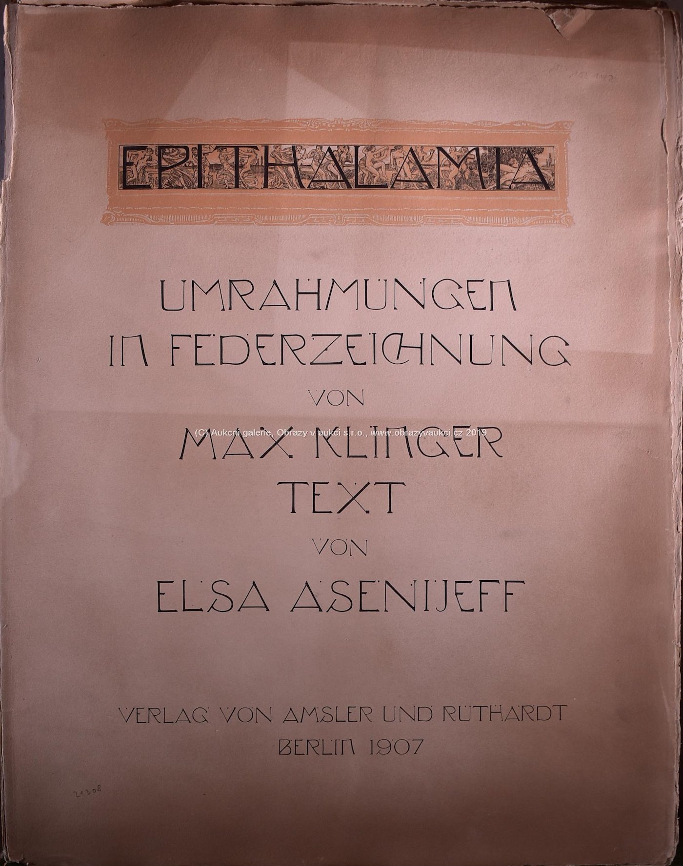 Max Klinger - Umrahmungen in Federzeichnung Epithalamia