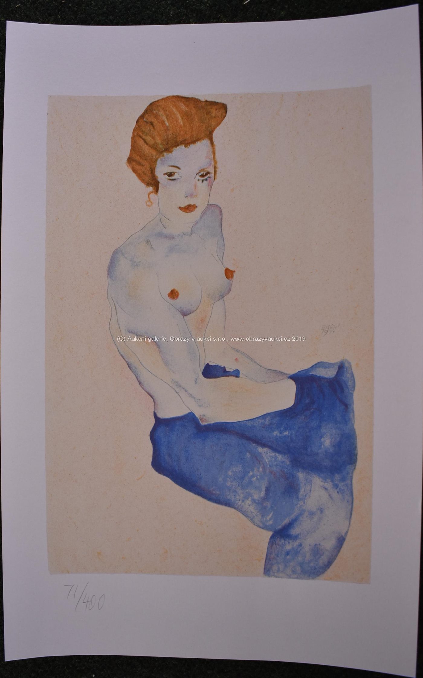 Egon Schiele - Dívčí půlakt