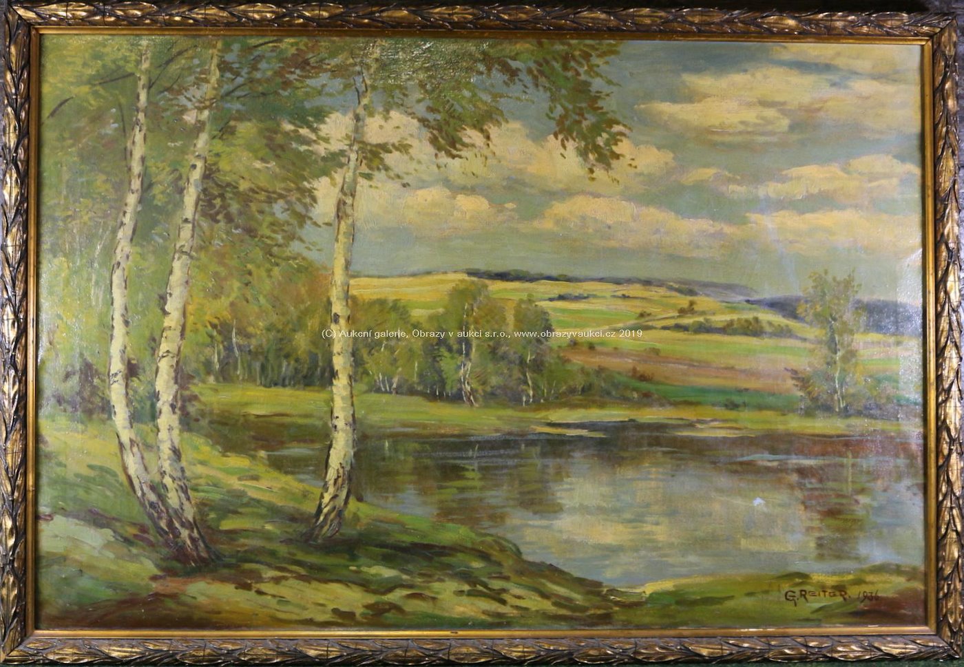 Gustav Reiter - Břízy u rybníka