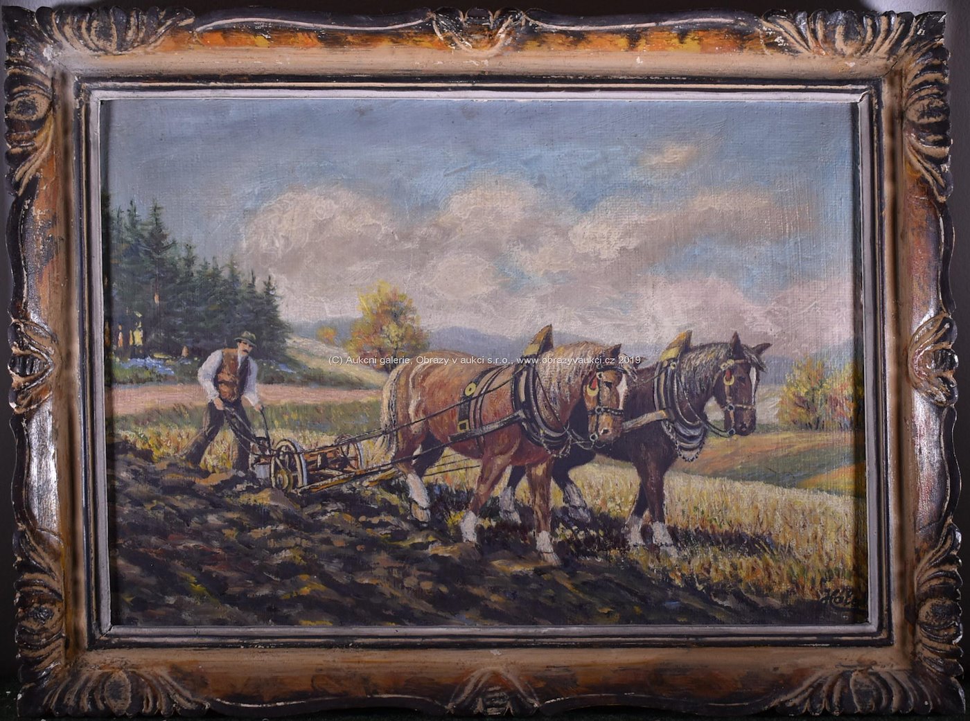 František Hála - Oráč s koňmi