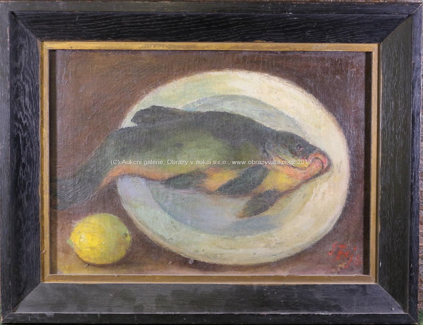 Emil Fejk - Zátiší s rybou