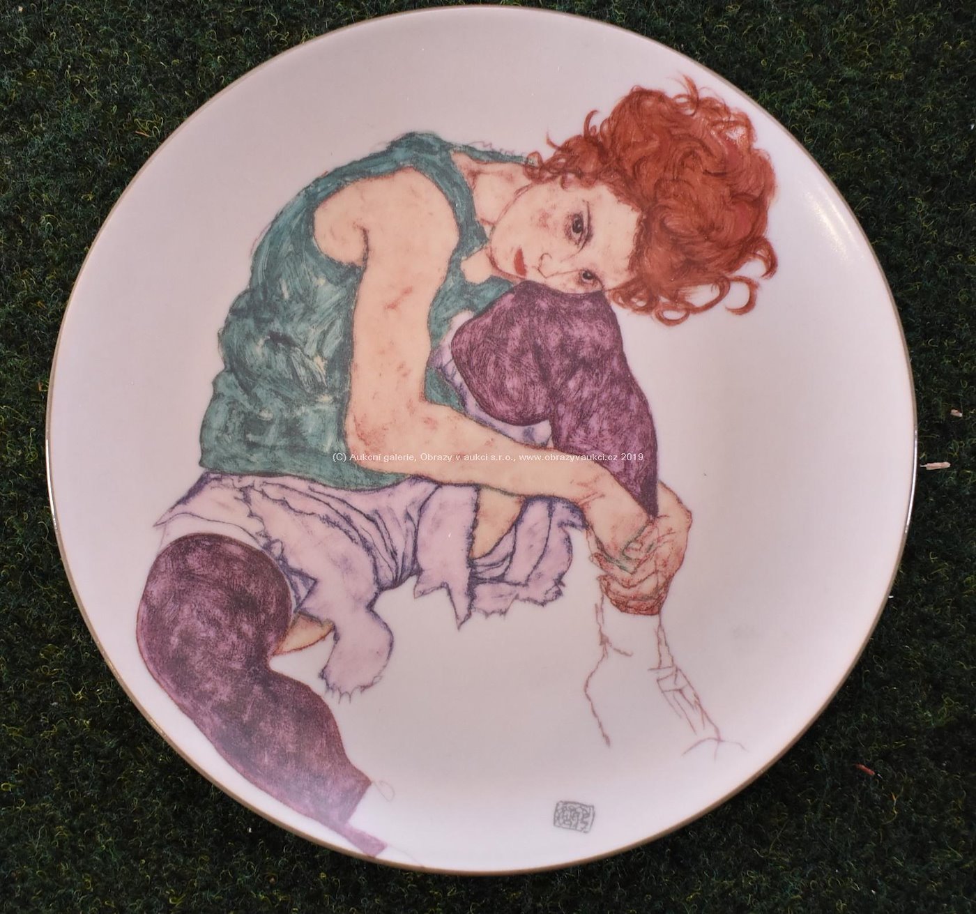 Egon Schiele - Sedící žena