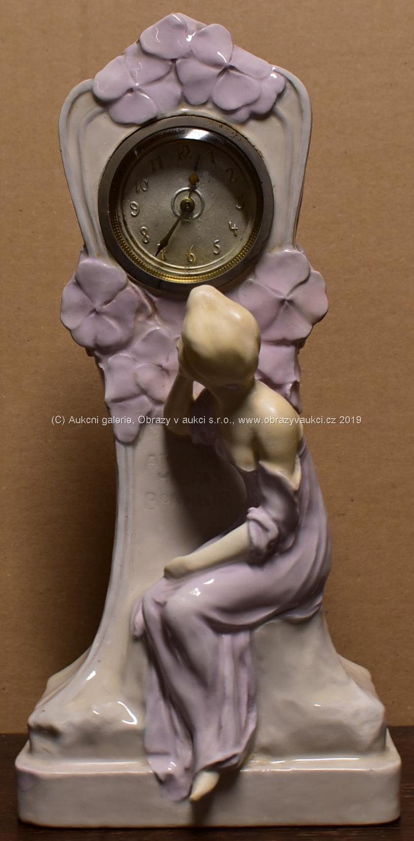 značeno A - Dámské figurální hodiny stolní - A´ toutes heures bonheur