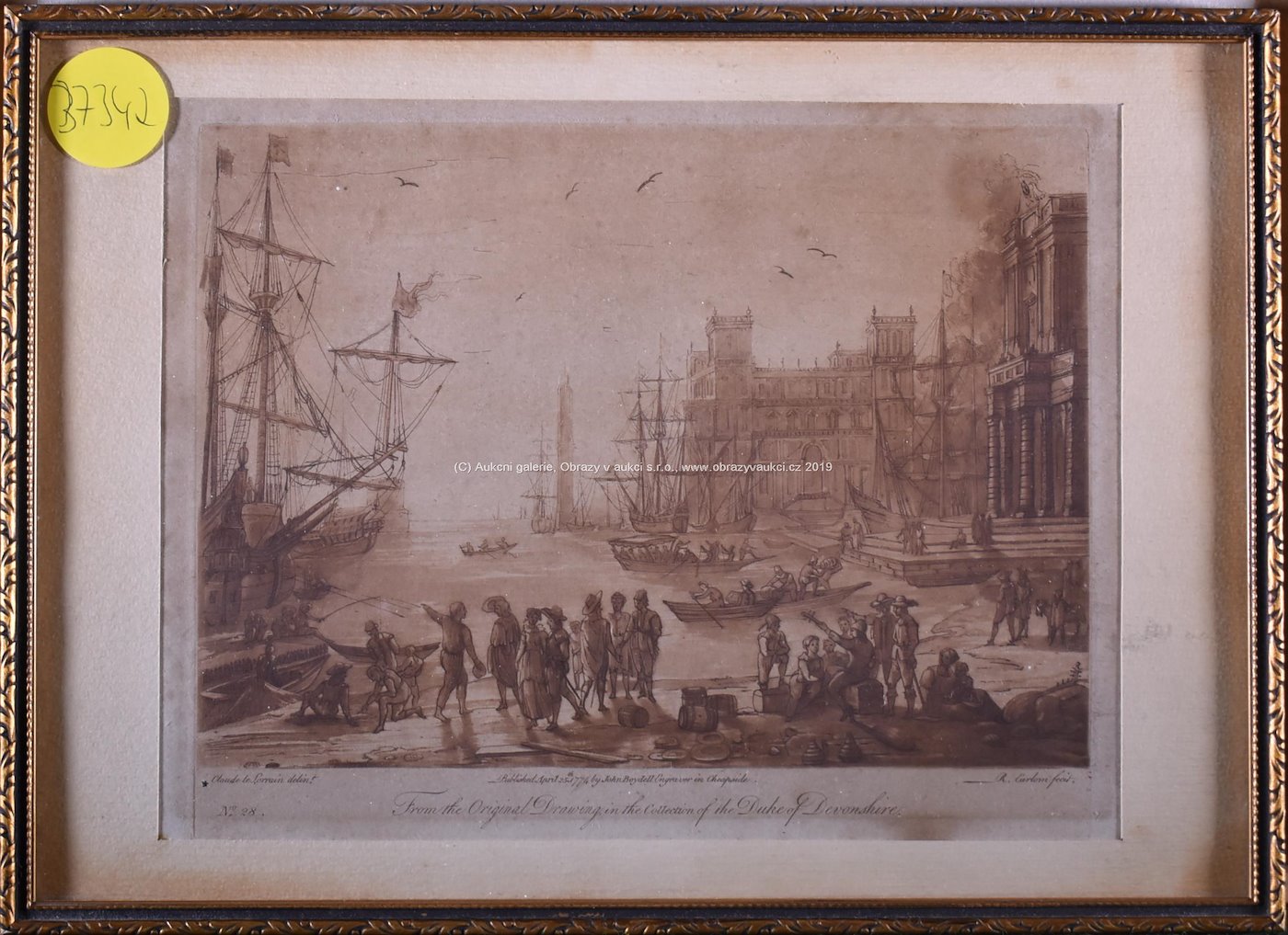 podle původní kresby Claude de Lorrainea ryl R. Earlom - Antický přístav