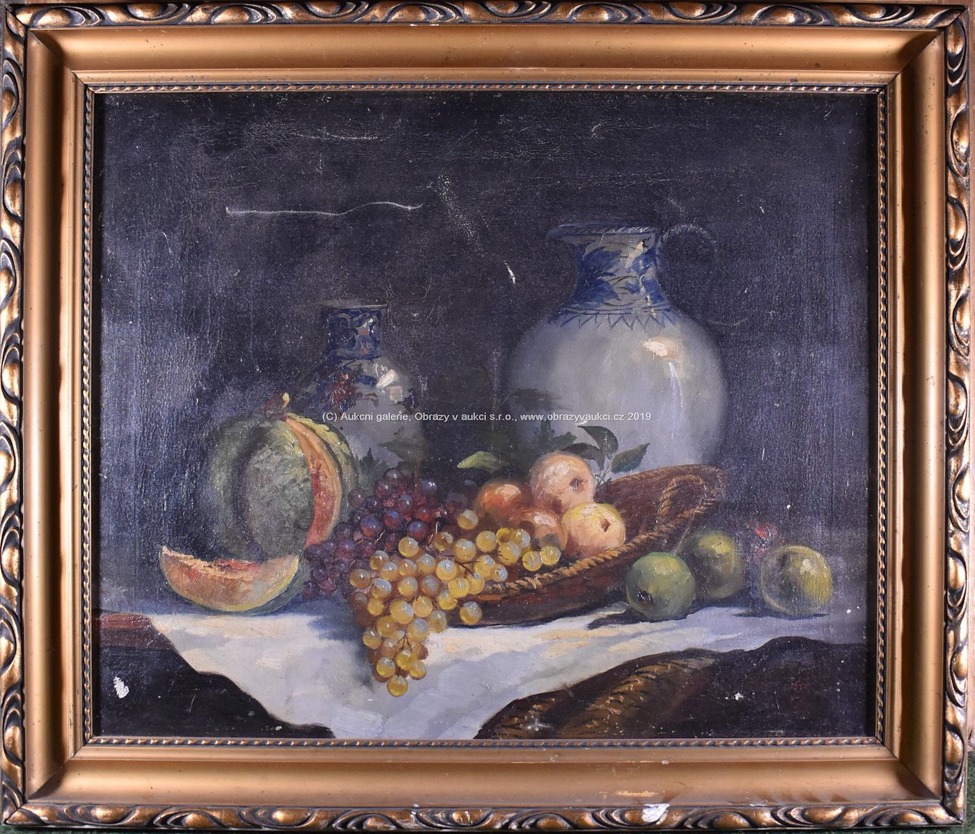 S.G. Maran - Zátiší s ovocem a džbány
