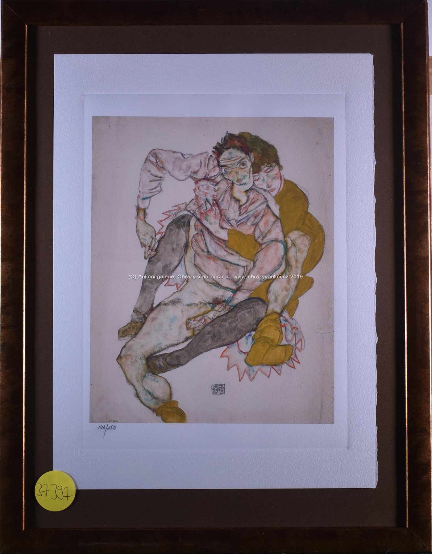 Egon Schiele - Seated Couple