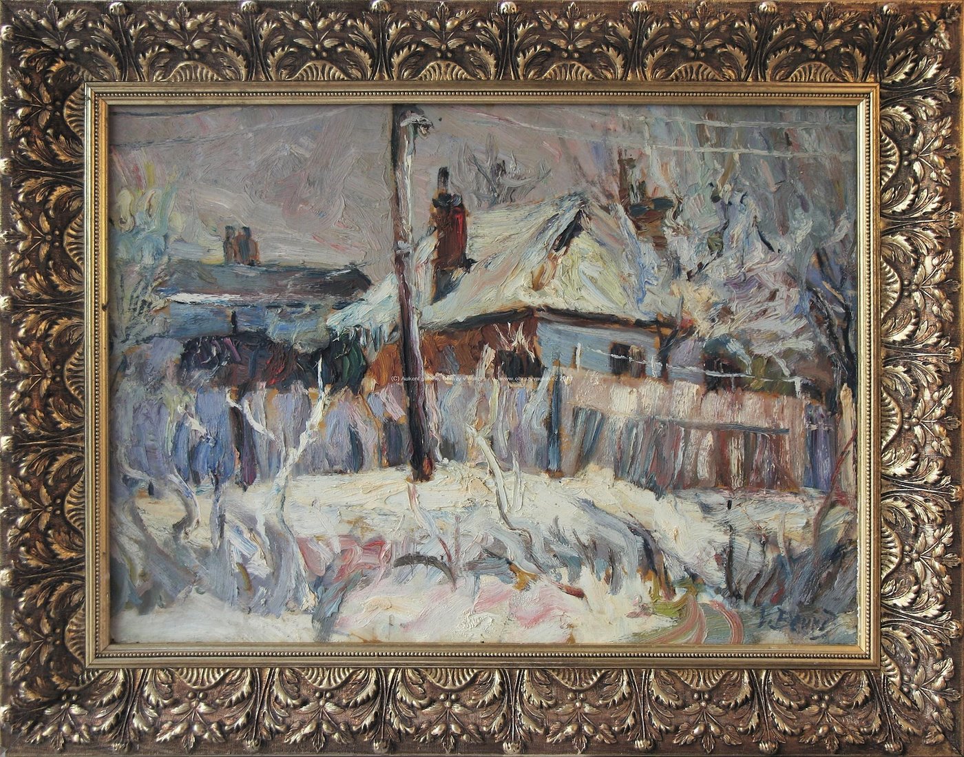 Vincenc Beneš - Chalupy v zimě