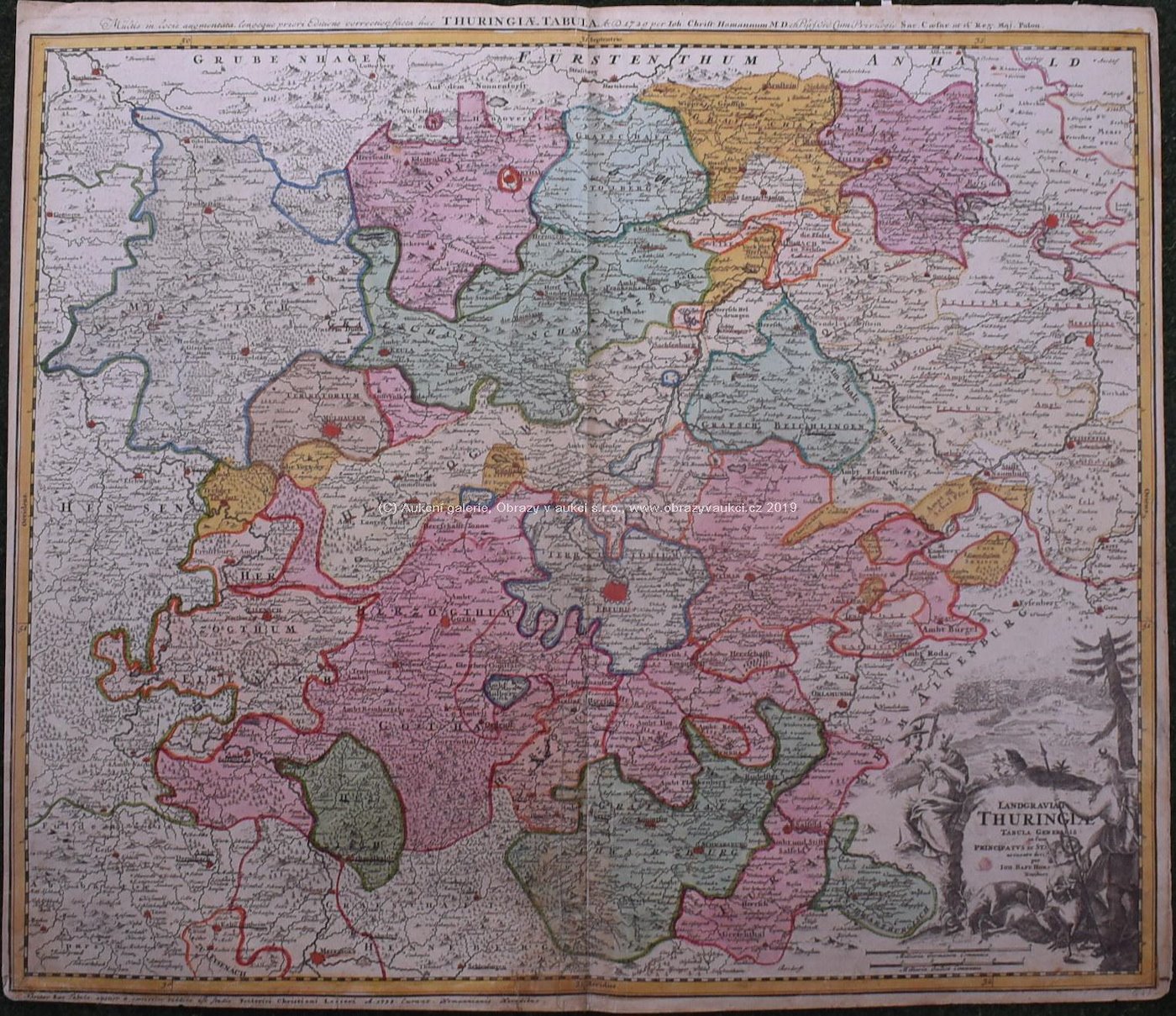 Johan B. Homann - Mapa Durynska 1738