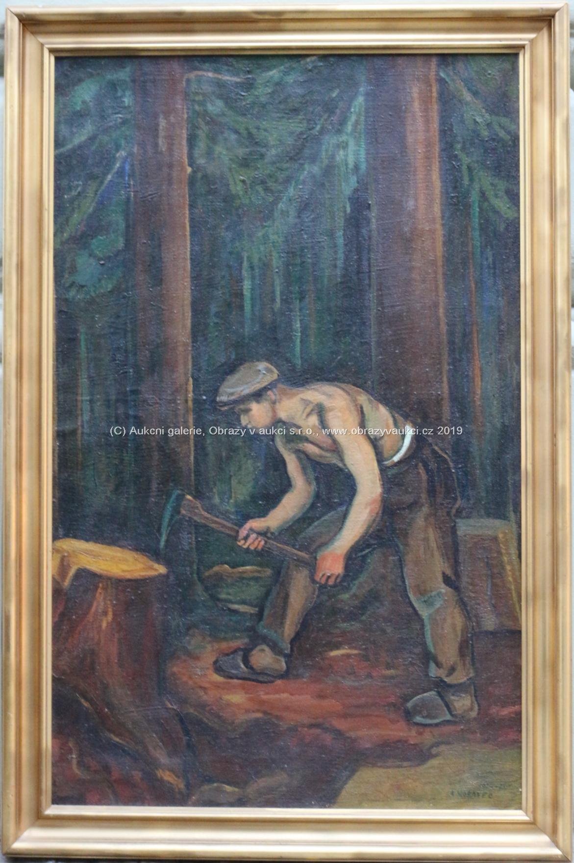 Alois Moravec - Dřevorubec v lese