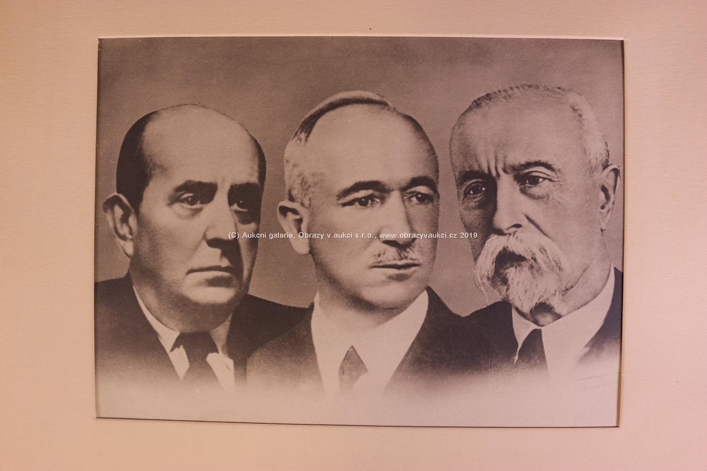 nesignováno - T.G. Masaryk, Jan Masaryk a Edvard Beneš