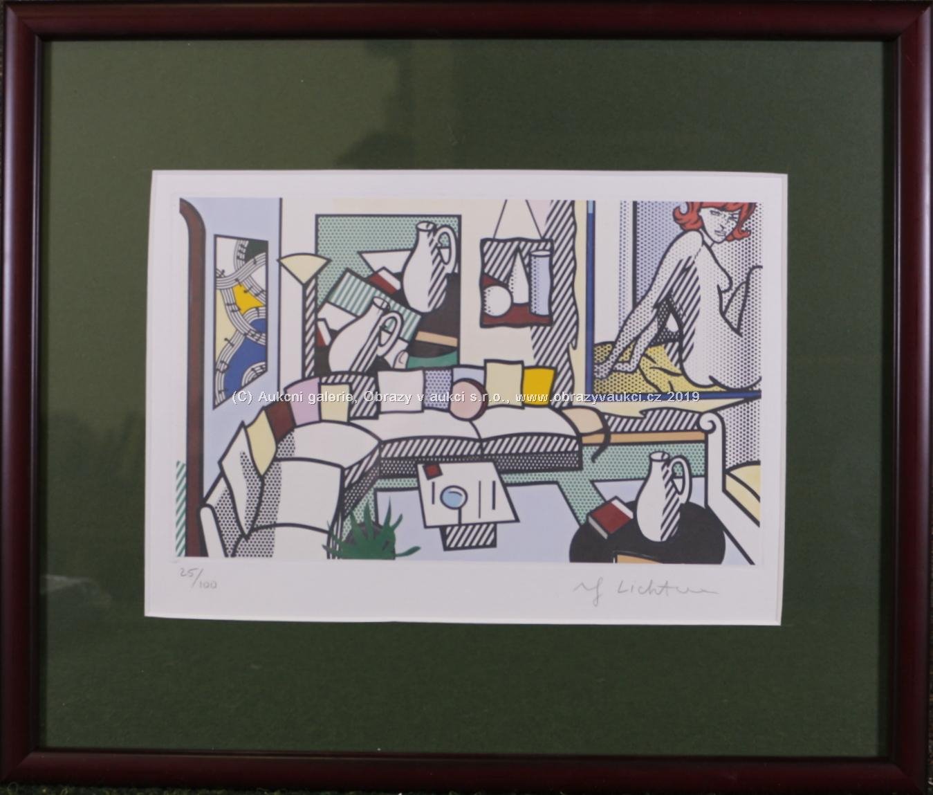 Roy Lichtenstein - Akt v interiéru