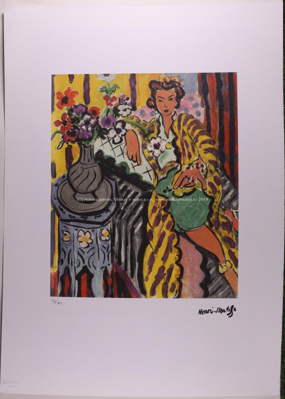 Henri Matisse - U stolu s květinou