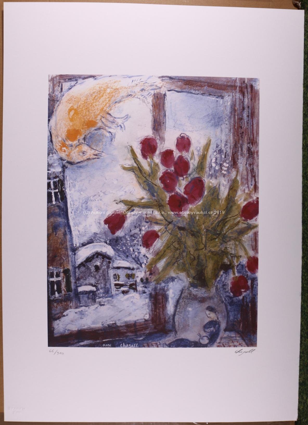 Marc Chagall - Tulipány v okně