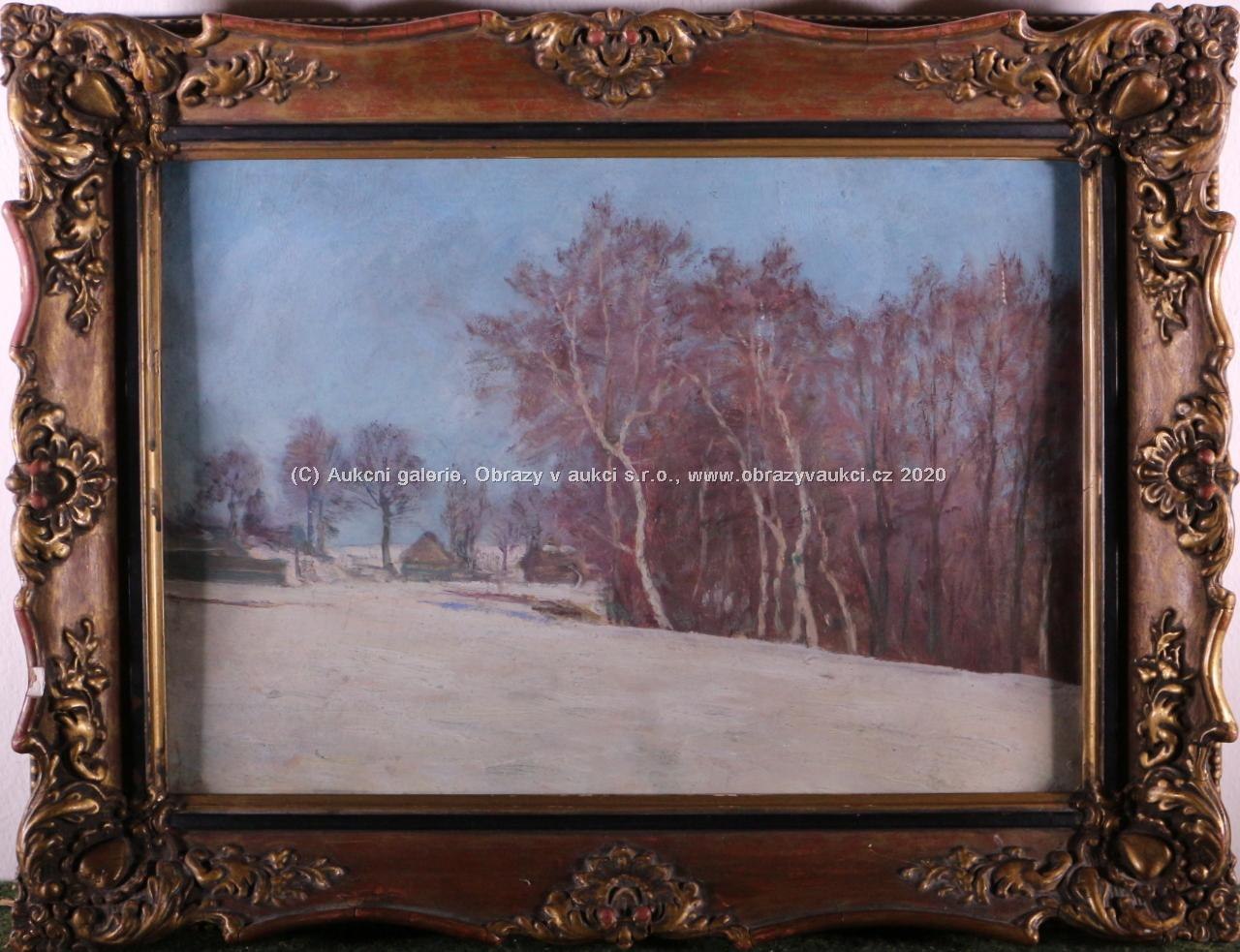 František Kaván - Zimní krajina se stromy