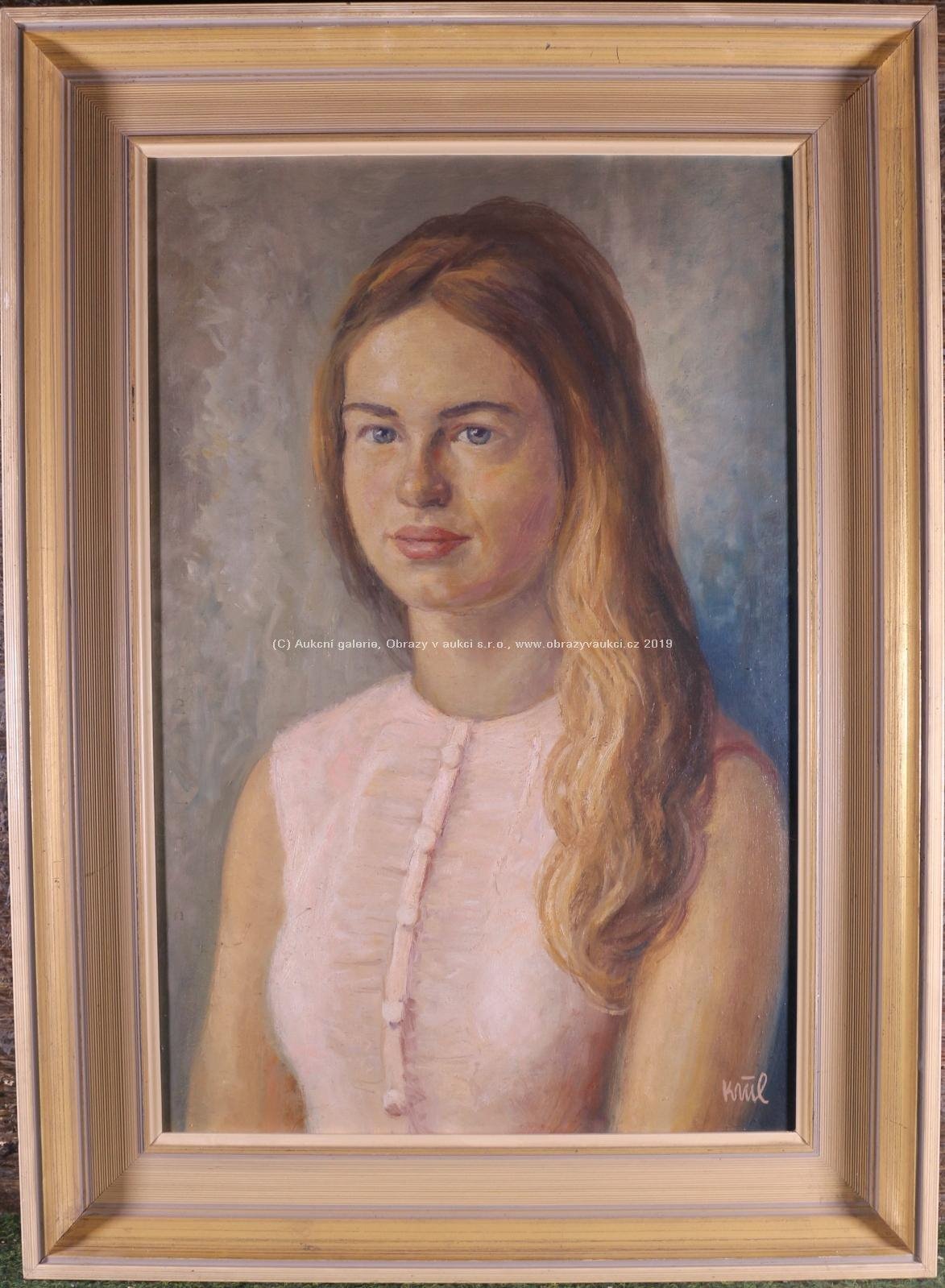 Josef Krčil - Portrét mladé dívky 