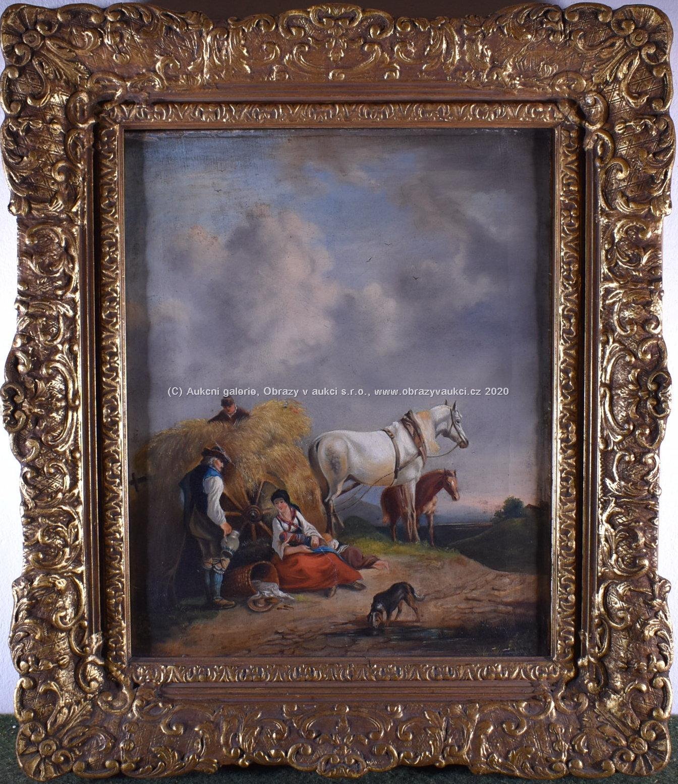 Nesignováno (Středoevropský malíř druhé poloviny 19. století) - Siesta na poli