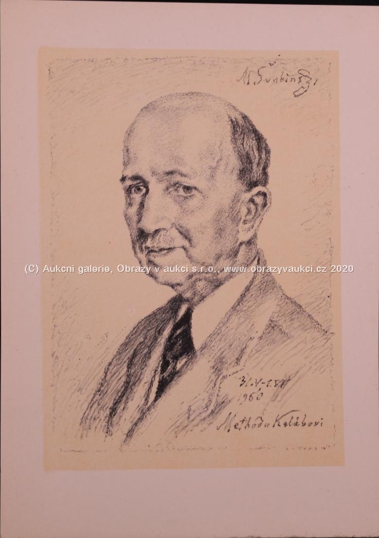 Max Švabinský - Portrét Methoda Kalába