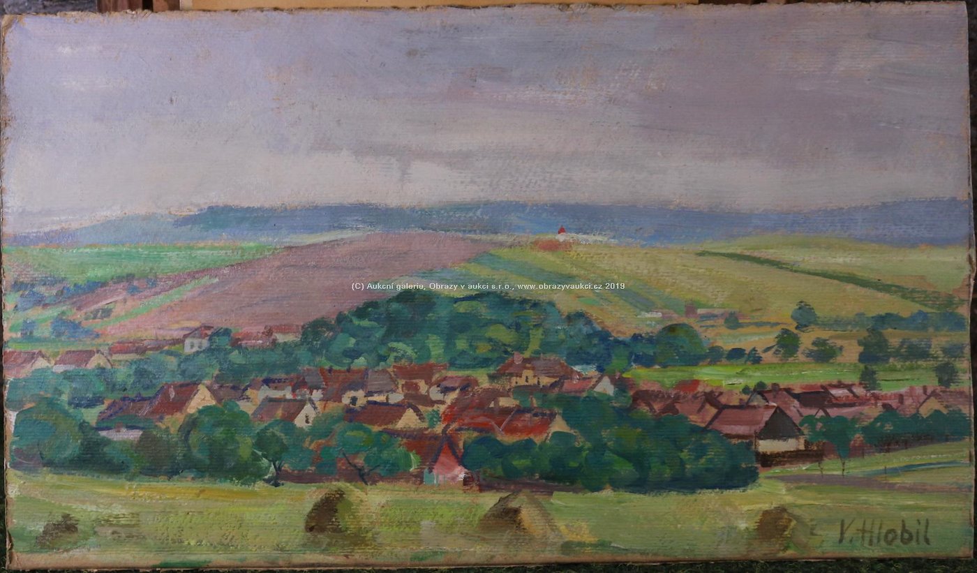 Vilém Hlobil - Pohled na vesnici