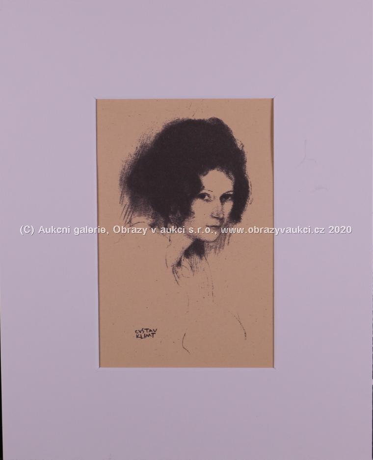 Gustav Klimt - Brustbild im Dreiviertelprofil