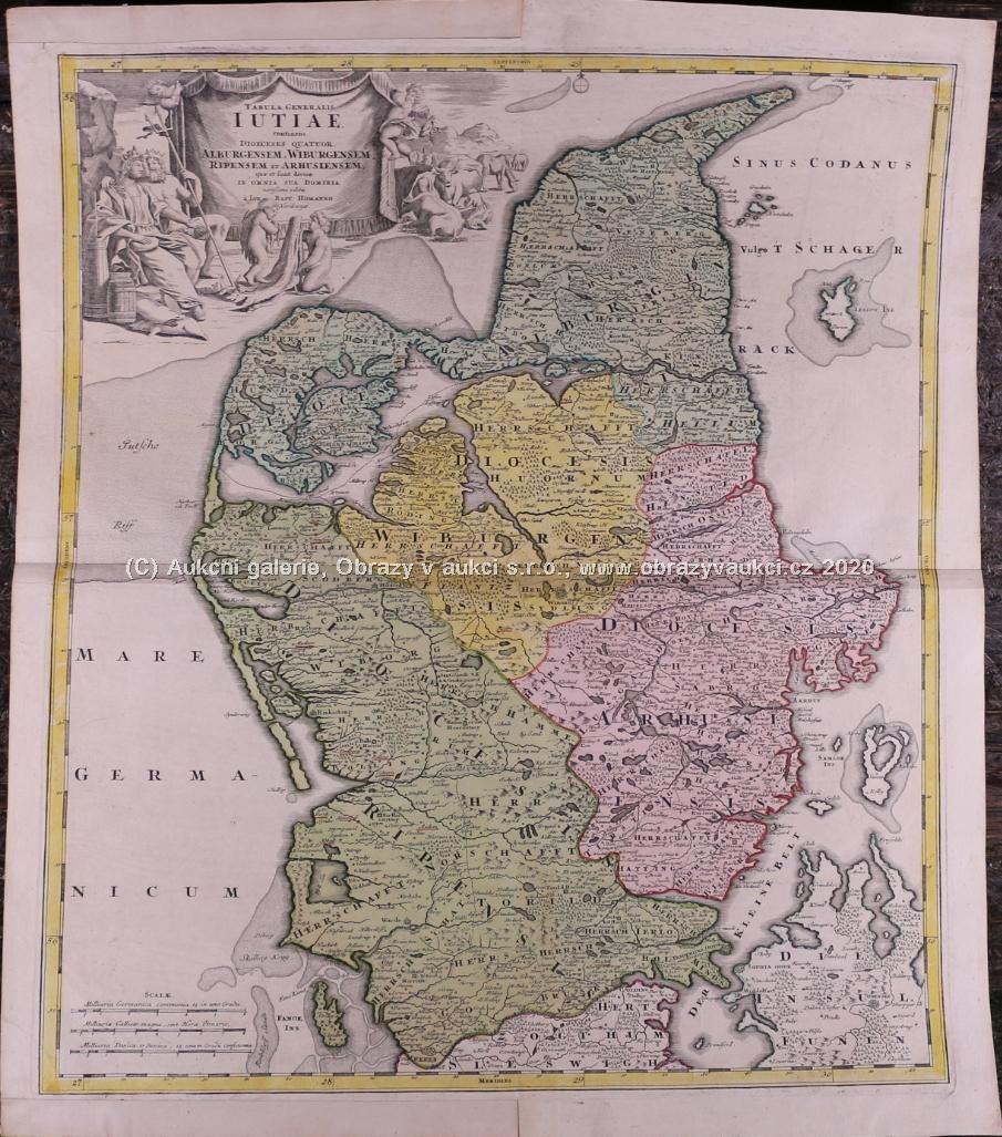 Johann Baptista Homann - Mapa Jutska