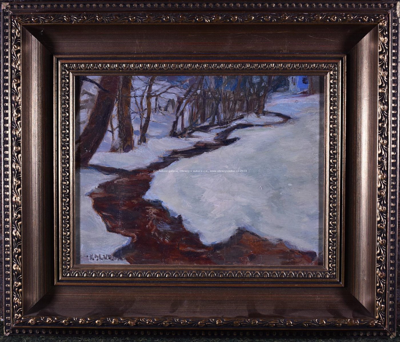 Alois Kalvoda - Sníh u potoka 