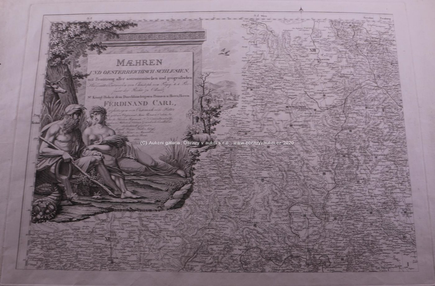 Christopher von Passy - Soubor 4 map Moravy a Rakouského Slezska r. 1810