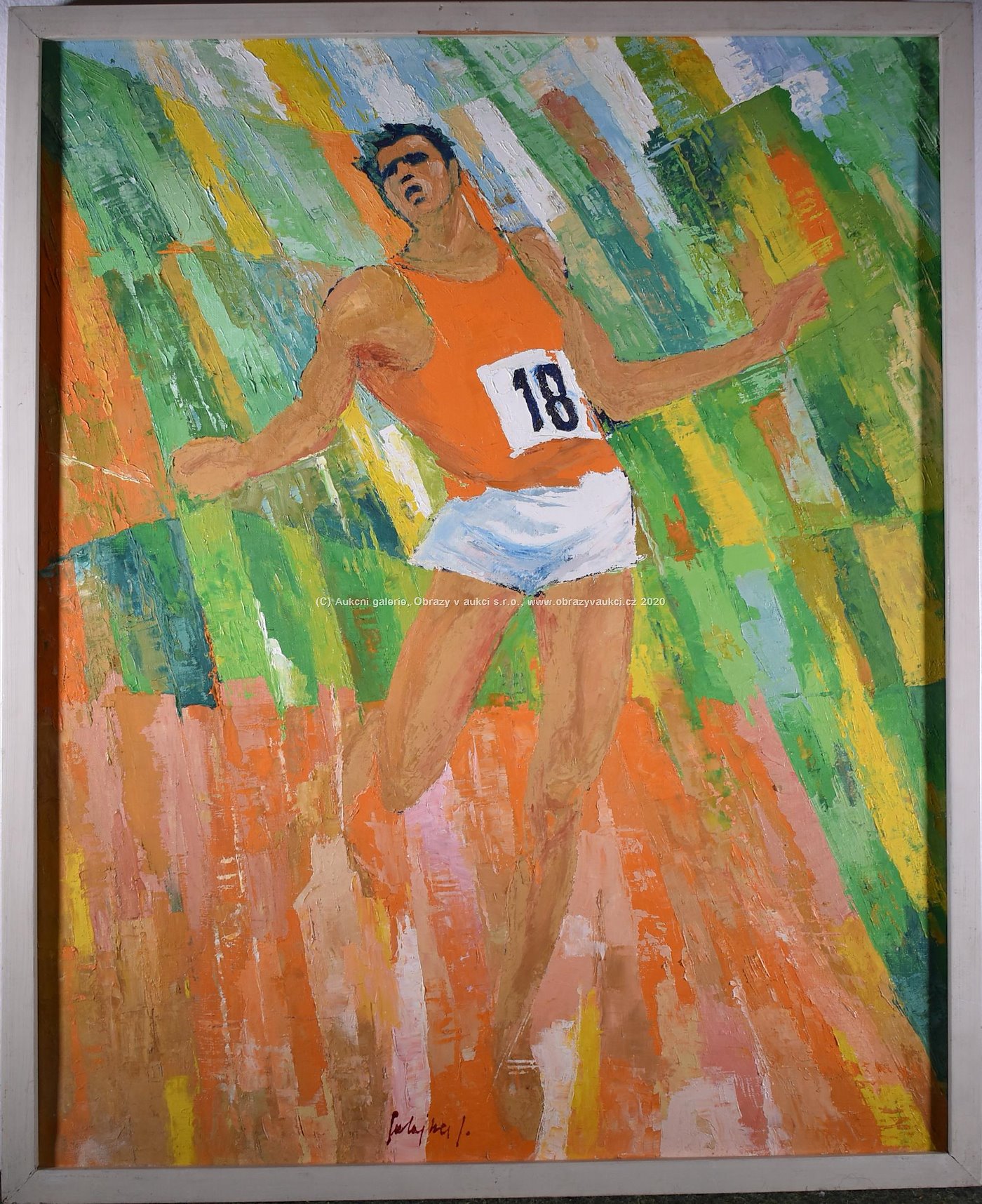 Jiří Salajka - Vítězný běžec s číslem 18