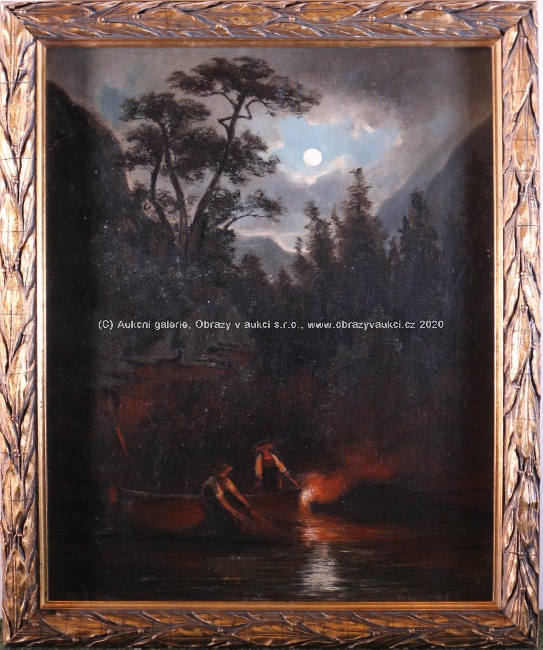 evropský malíř kolem roku 1850 - Noční rybolov