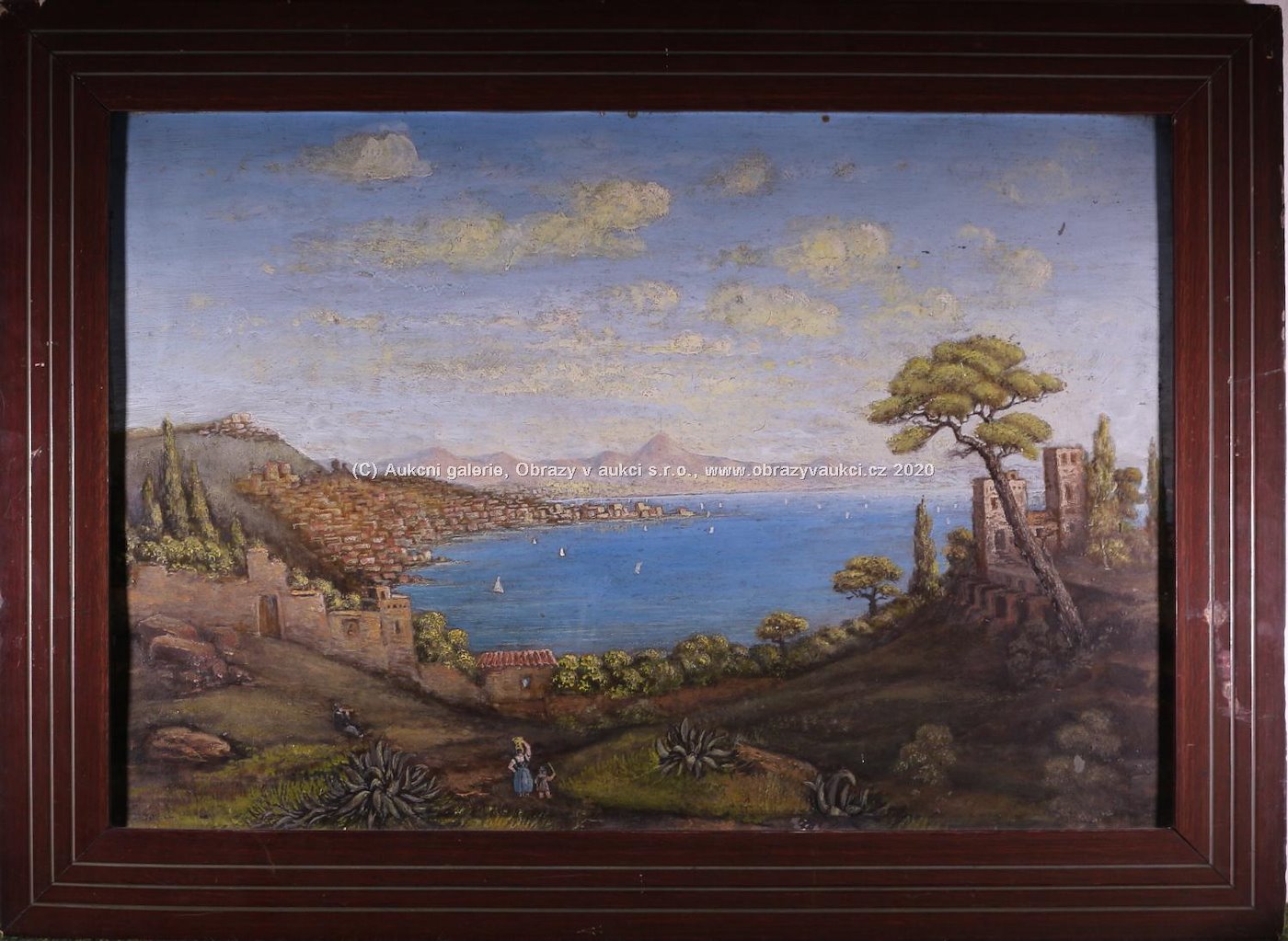 středoevropský malíř počátku 20. století - Romantické přístavní městečko