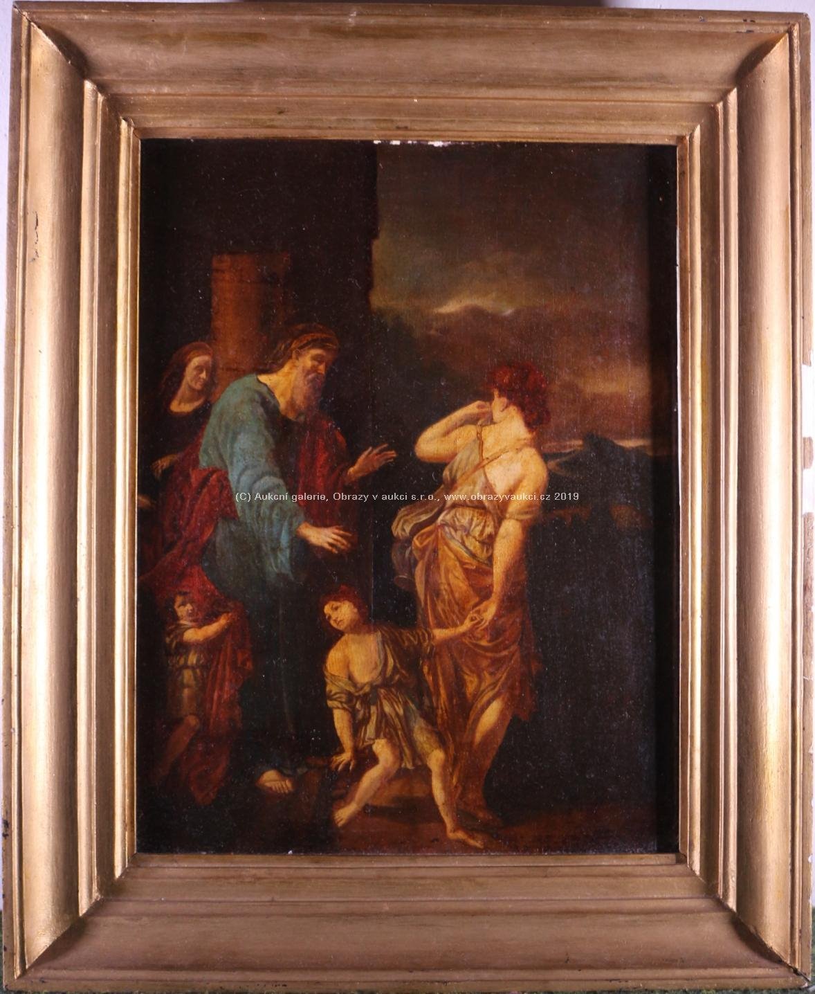 Pravděpodobně středoevropský malíř 18. stol. - Abraham vyhání Hagar (Zapuzení Hagar a Izmaela)