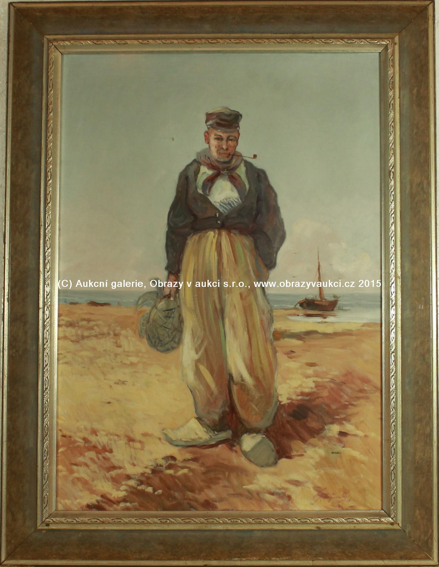 Alois Tužinský - Rybář na mořském břehu
