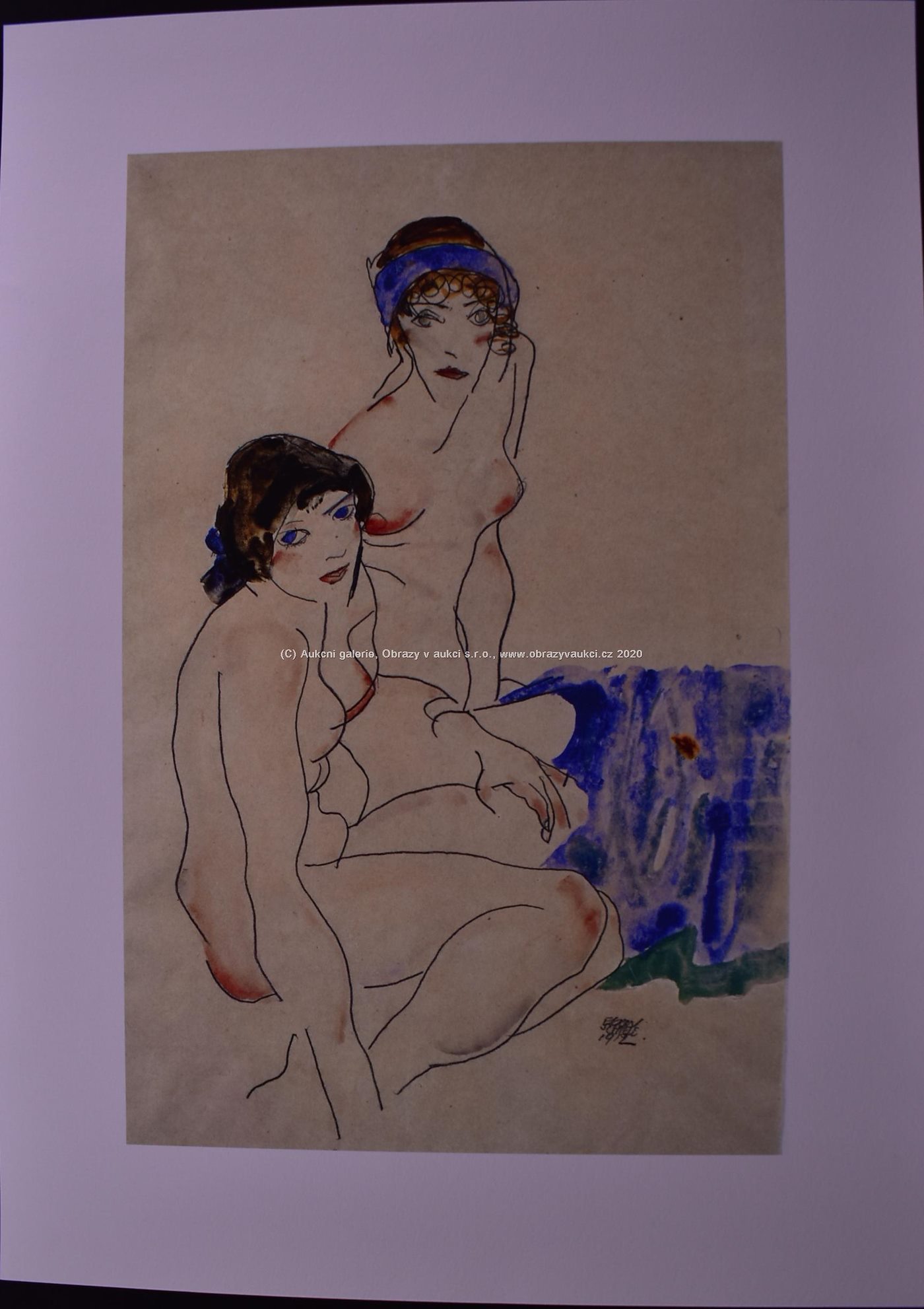 Egon Schiele - Dvě dívky