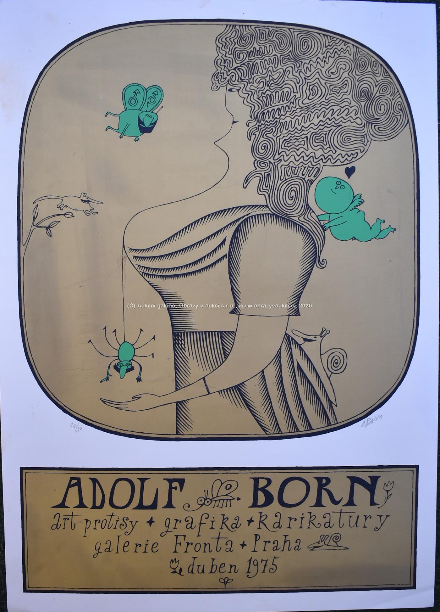 Adolf Born - Plakát na výstavu Adolfa Borna