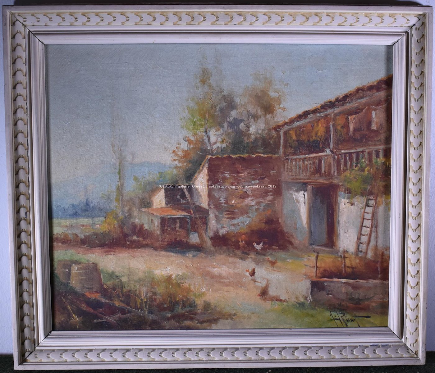 španělský malíř kolem poloviny 20. století - Venkovské stavení