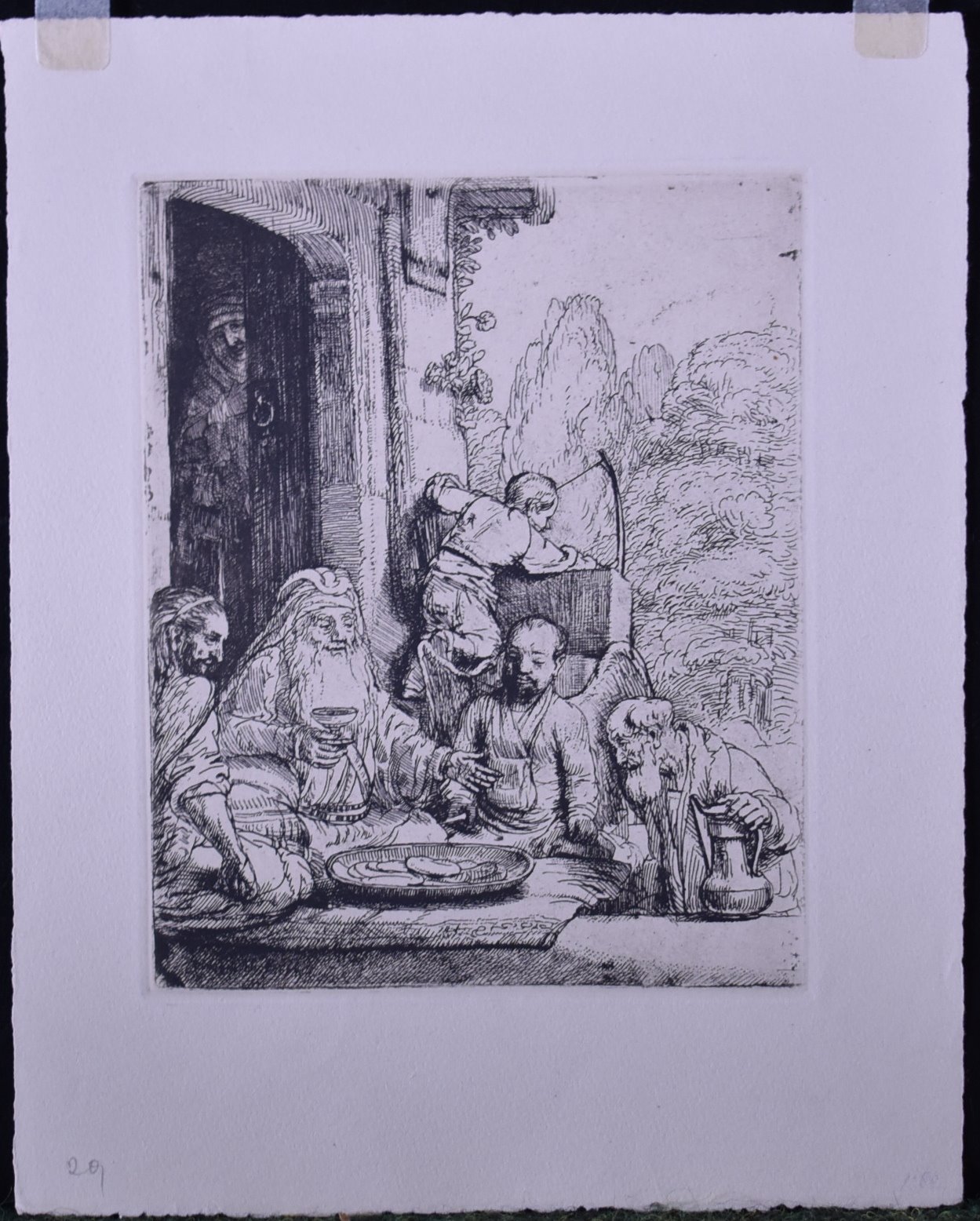Rembrandt van Rijn - Abrahám hostící anděla a Svatý Hieronymus