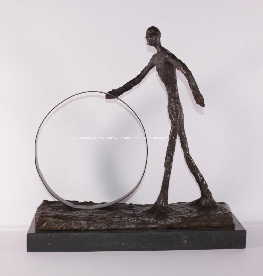 Alberto Giacometti - Walking Man with Circle - Kráčející muž s kruhem