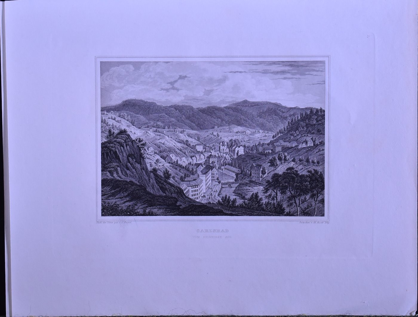 J.G.F. Poppel, Ch. Roseé - Soubor 3 ocelorytin - Karlovy Vary