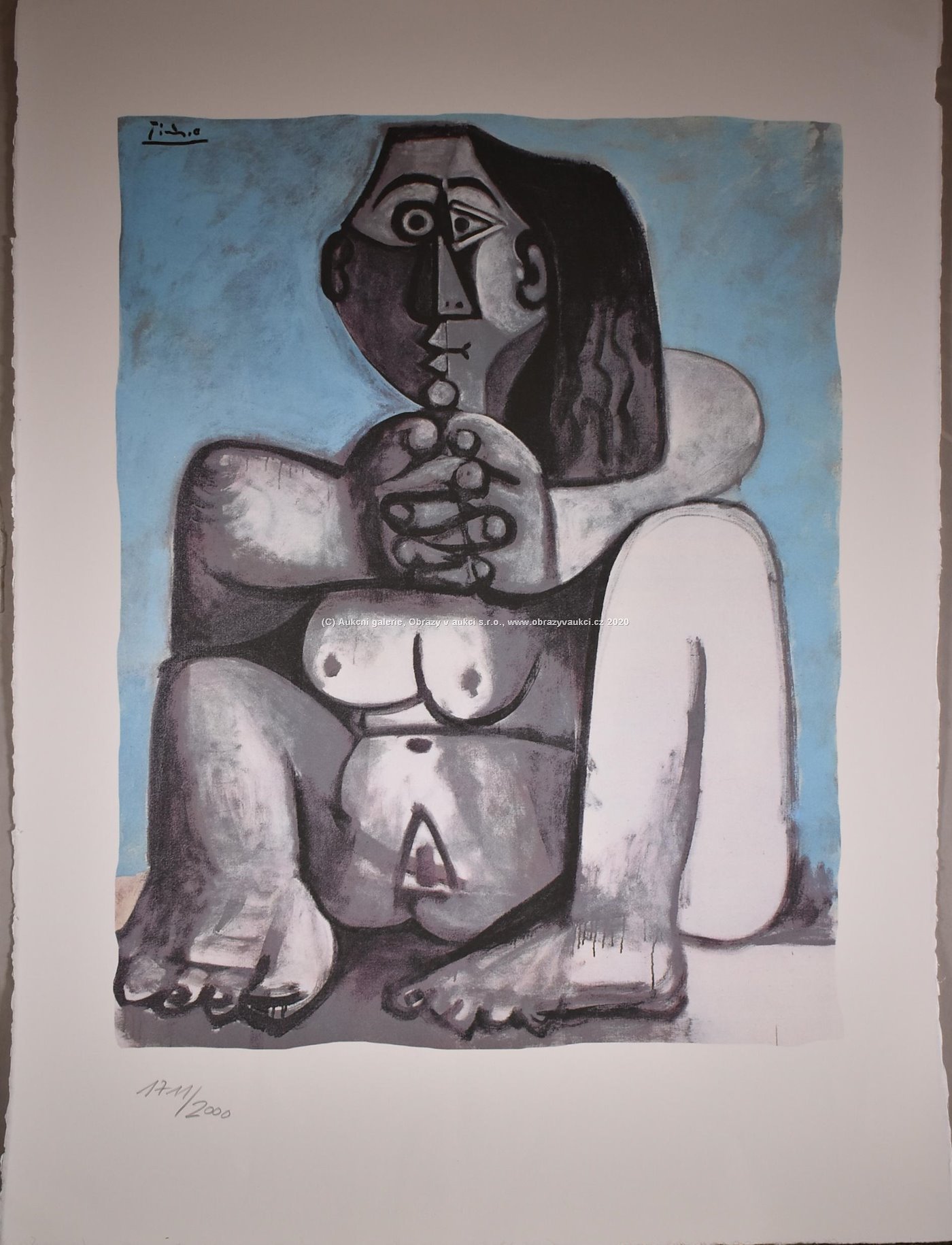 Pablo Picasso - Sedící ženský akt