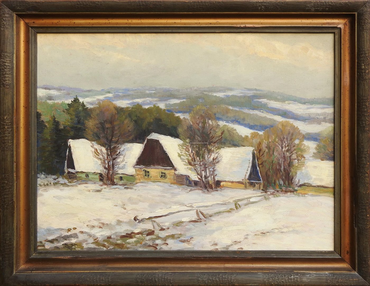 Gustav Macoun - Chalupy v zimě