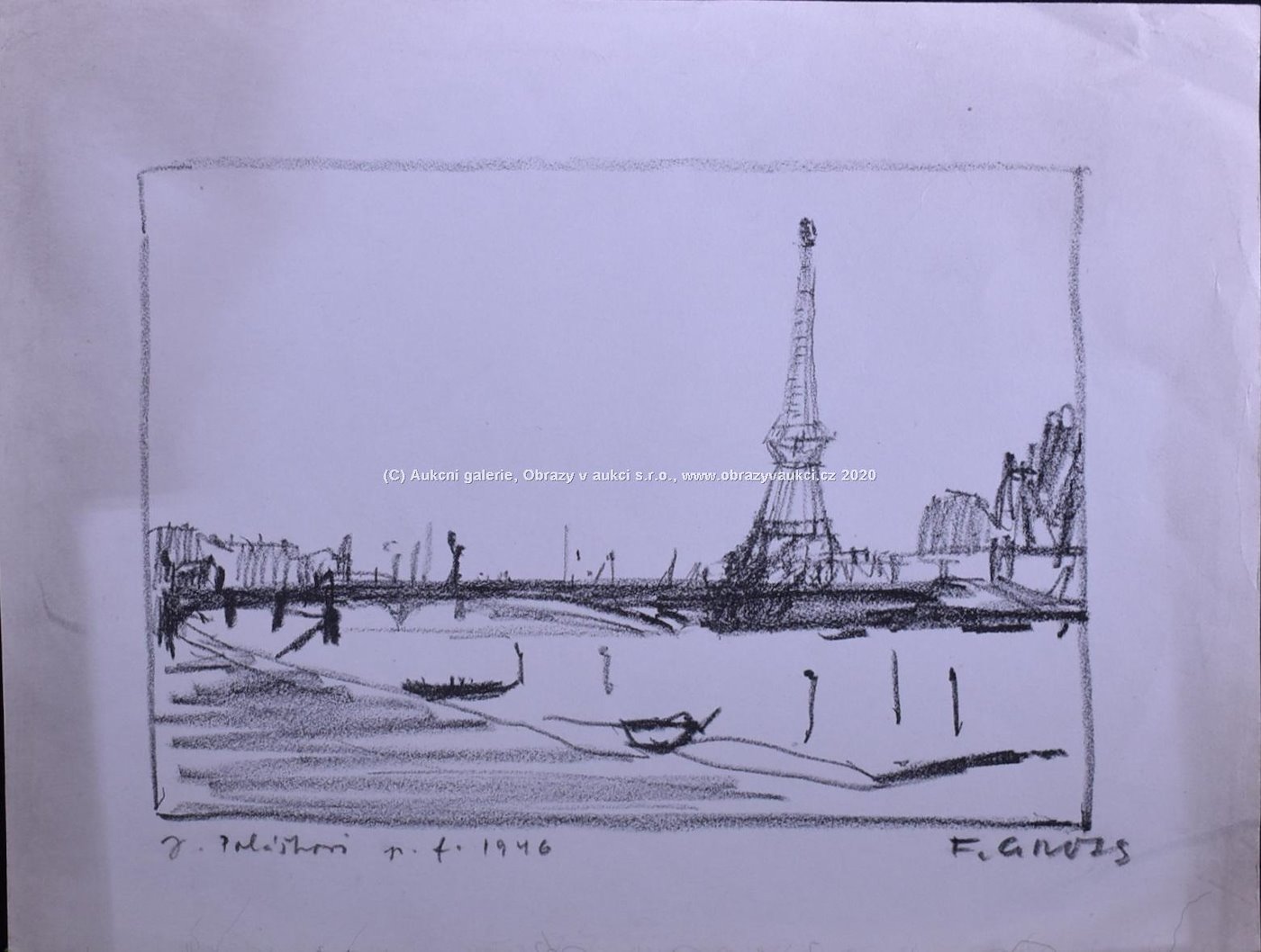 František Gross - Pohled na Eiffelovku