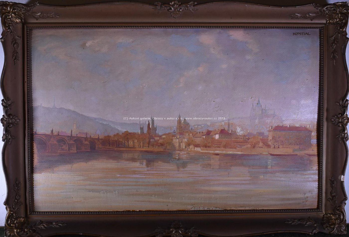 Karel Kostial - Pohled na Pražský hrad
