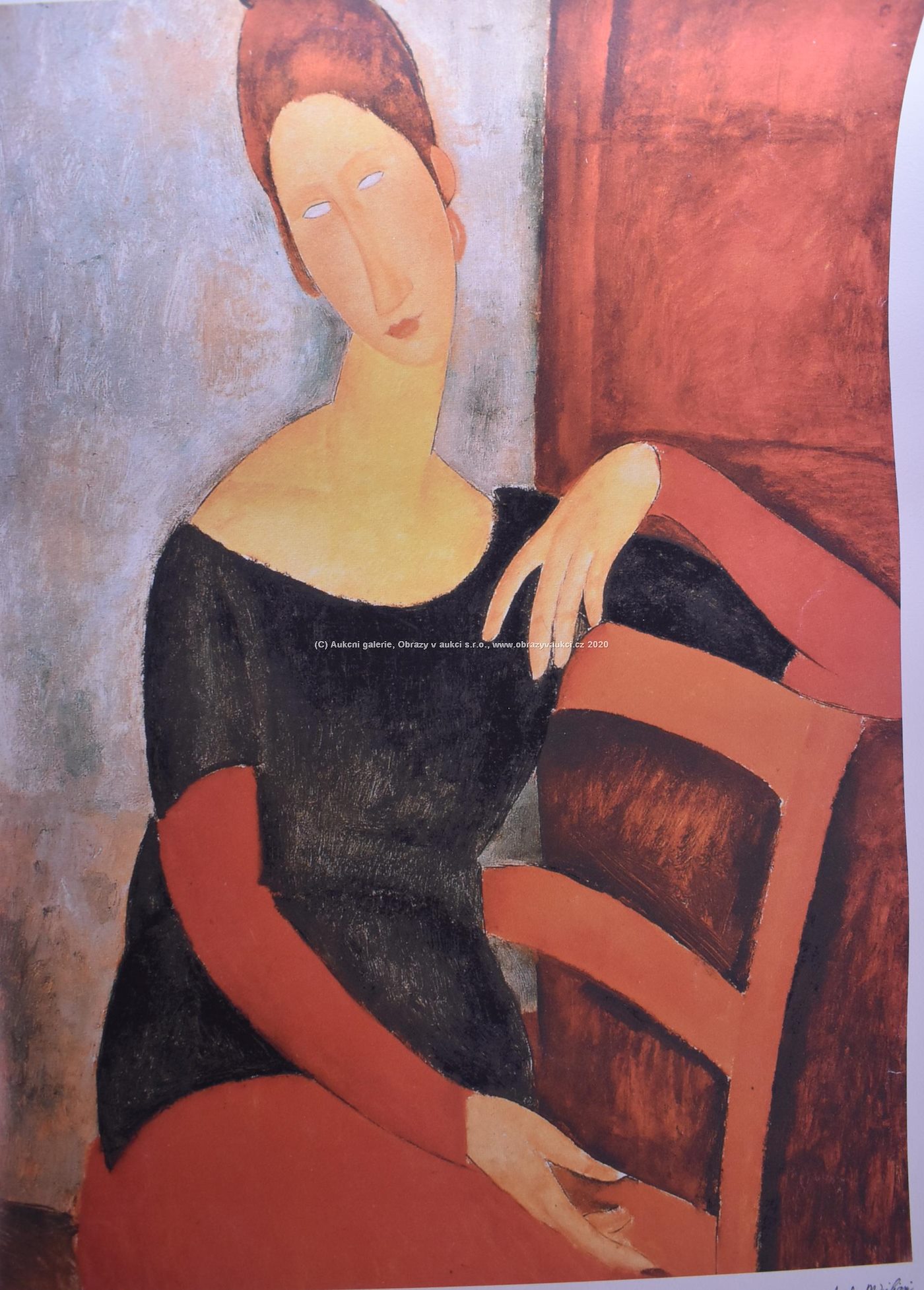 Amedeo Modigliani - Žena v červeném