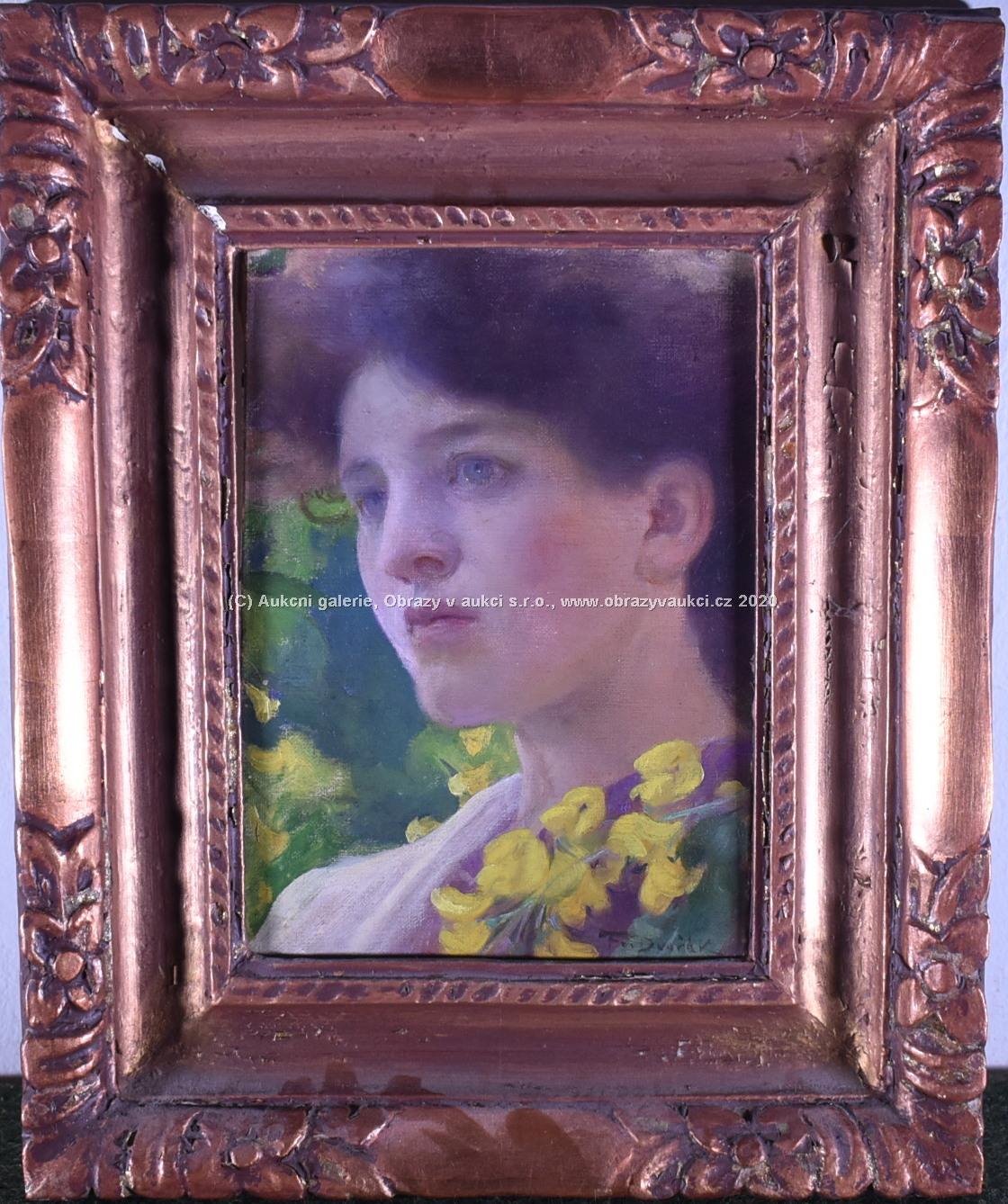 František Brunner Dvořák - Dívka s žlutými květy