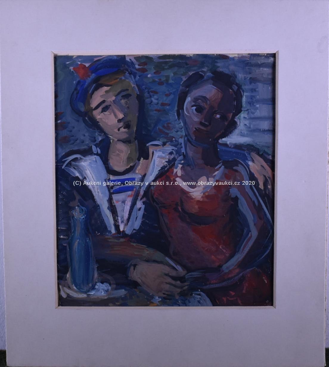 Český malíř 2. třetiny 20. století - Námořník s dívkou