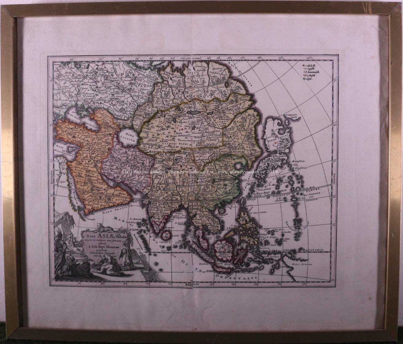 Johann Baptista Homann - Mapa Asie