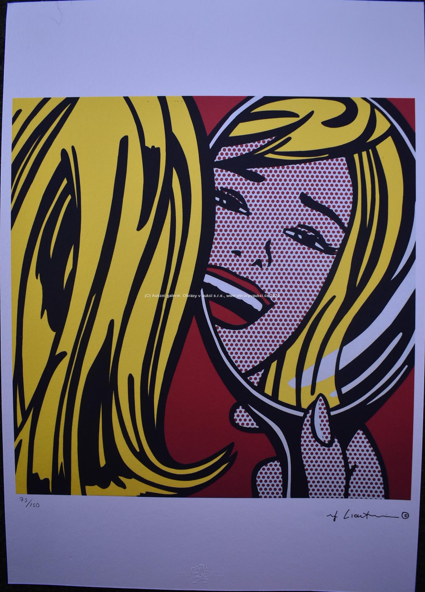 Roy Lichtenstein - Blondýna před zrcadlem